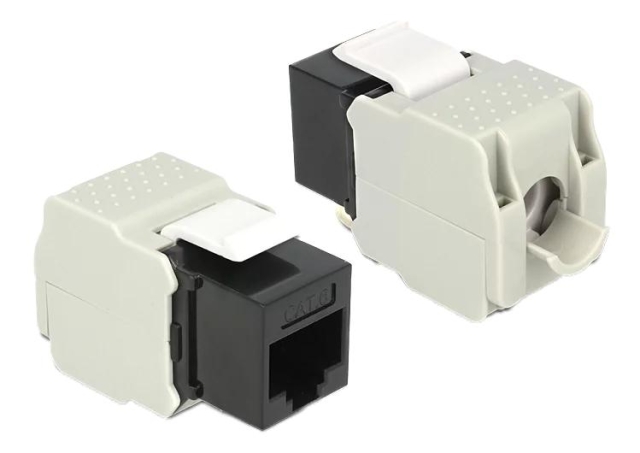 DeLOCK Keystone-modul RJ45-kontakt > LSA Cat.6 UTP svart