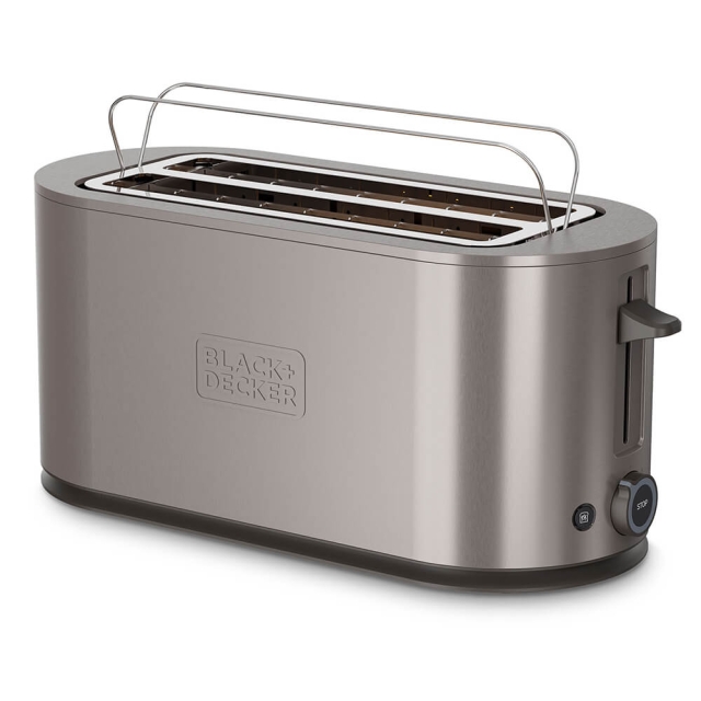 BLACK+DECKER Toaster 2 Long Slot  Stainless Steel