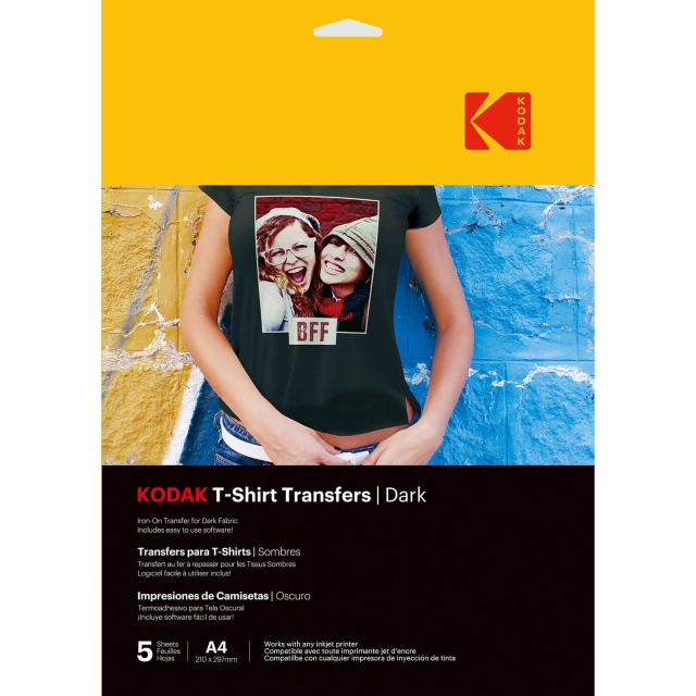 Kodak T-Shirt Transfers  Dark A4 x5pcs
