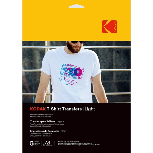 Kodak T-Shirt Transfers  Light A4 x5pcs