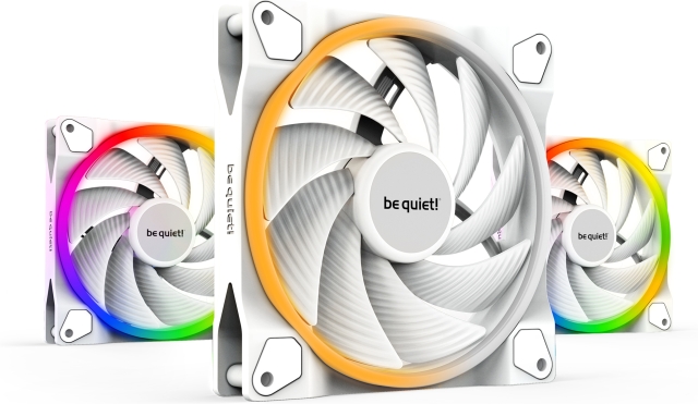 Be Quiet! Light Wings PWM høyhastighetsviftepakke, 140 mm, 3-pakning, hvit