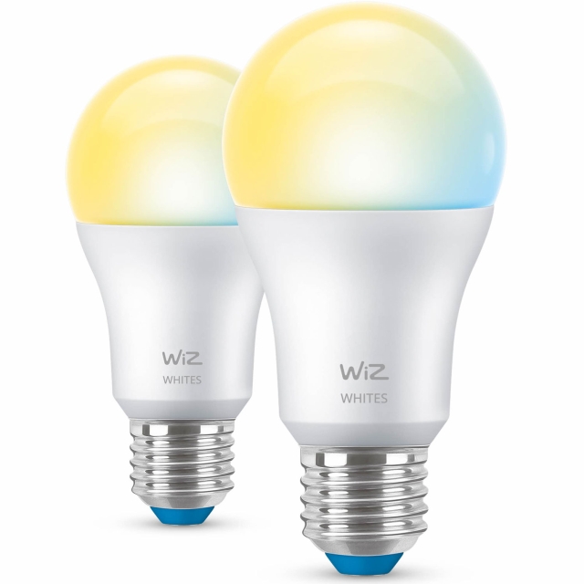 WiZ WiFi Smart LED E27 60W 806lm varm-kaldhvit 2-pakning