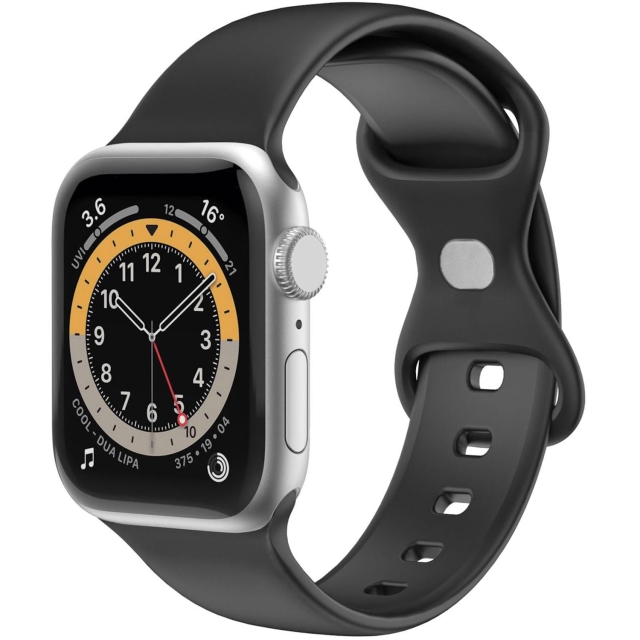 Celly Armbånd til Apple Watch 42/44/45mm Silikon Svart