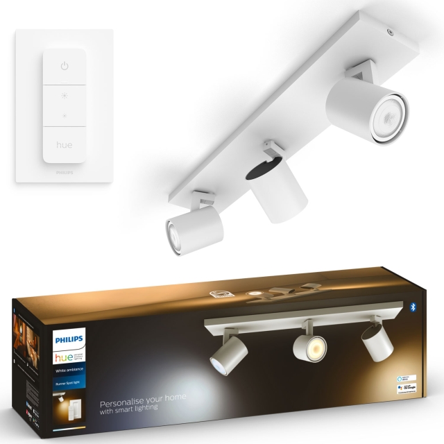 Philips Hue Runner White Ambiance 3 spot 1200 lm Hvit