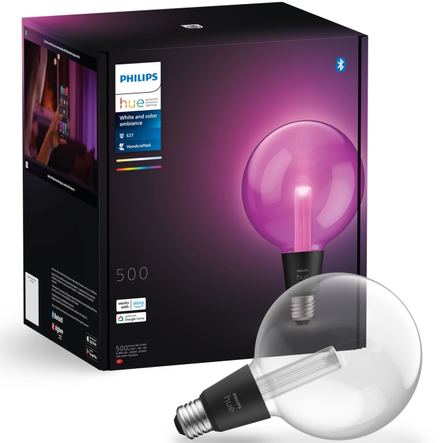 Philips Hue Lightguide Globe Large 125mm E27 Hvit og farget Ambiance