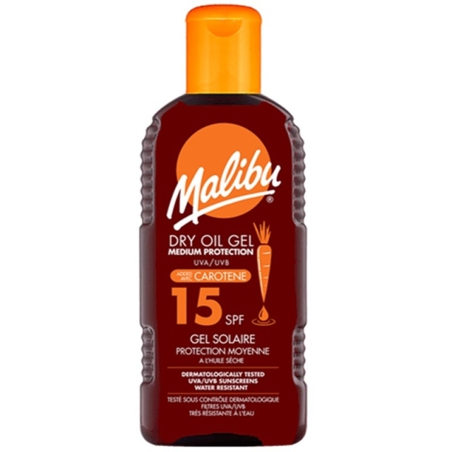 Malibu Dry Oil Gel med karoten SPF15 200 ml