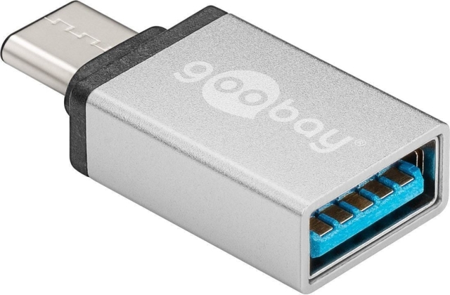 Goobay USB-C til A 3.0-adapter, sølv