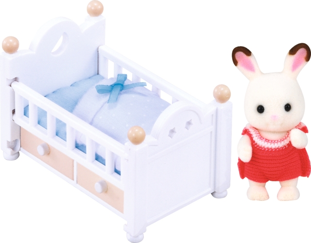 Sylvanian Families Sjokoladekanin babysett (barneseng)