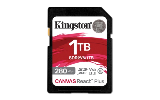 Kingston 1TB Canvas React Plus SDXC UHS-II 280R/150W U3 V60 4K