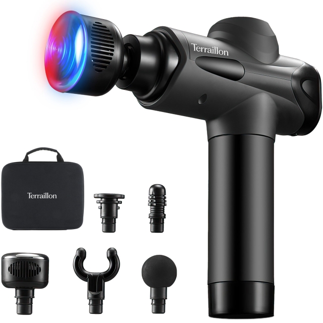 Terraillon Massage Gun Expert Heat&Cold 4 stk tilbehør + 1 varm/kald