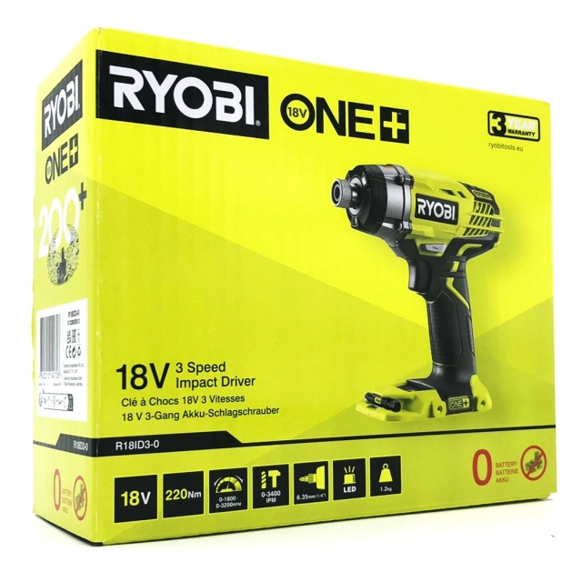 Ryobi One+ R18ID3-0 Slagborrmaskin utan batteri Utan batteri Utan batteri Utan batteri 1/4 
