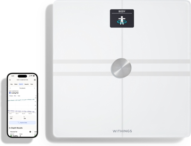 Withings Body Comp White kroppsanalysevekt med wifi-tilkobling