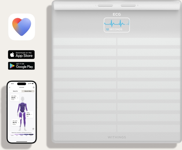 Withings Body Scan smartvekt, hvit