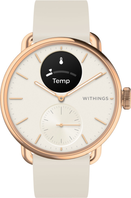 Withings Scanwatch 2 smartklokke, 38 mm, rosa gull