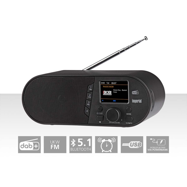 imperial DABMAN d105 Compact DAB+ /FM/Bluetooth-radio svart