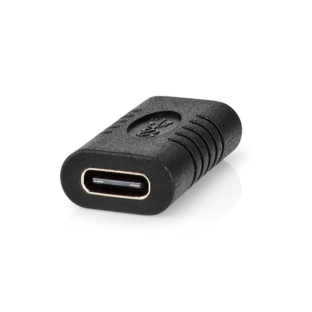 Nedis USB-C™ Adapter | USB 3.2 Gen 2 | USB-C™ Hunn | USB-C™ Hunn | 4K@60Hz | 10 Gbps | Rund | Nikkel belagt | Sort | Boks