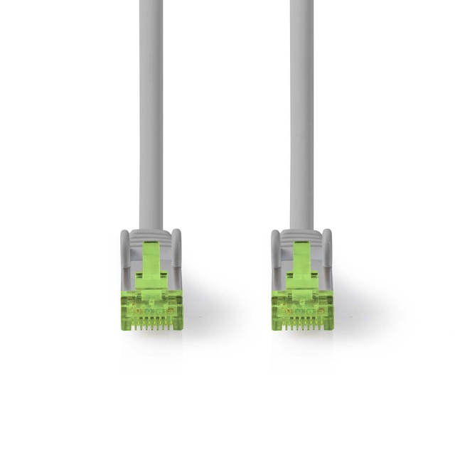 Nedis Cat 8.1 nettverkskabel | S/FTP | RJ45 Han | RJ45 Han | 15.0 m | Rund | LSZH | Grå | Label