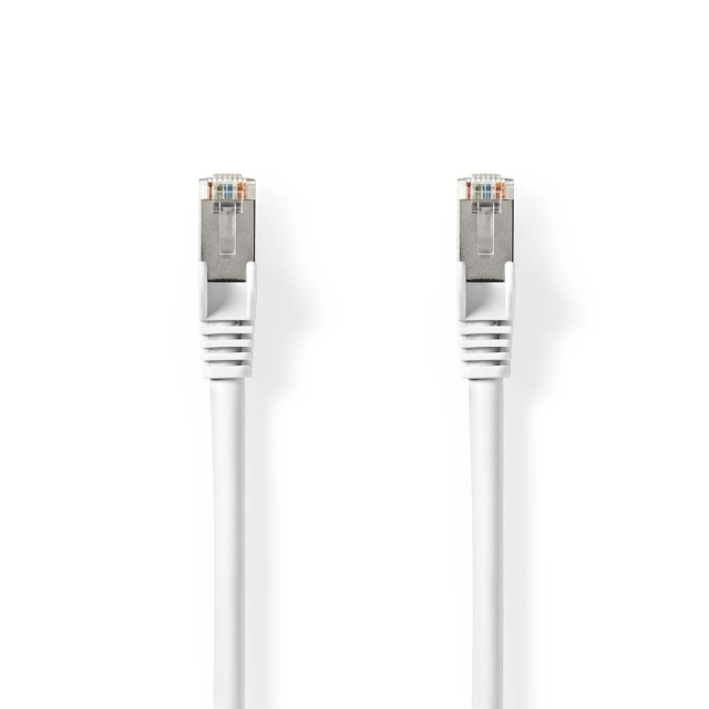 Nedis Cat 8.1 nettverkskabel | S/FTP | RJ45 Han | RJ45 Han | 20.0 m | Rund | LSZH | Hvit | Label