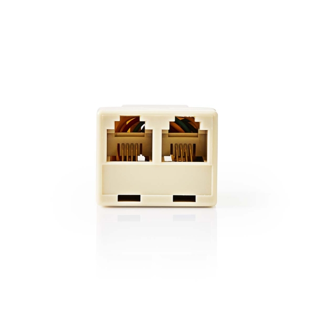 Nedis Telekomsplitter | RJ11 Hun | 2x RJ11 (4/6) Hun | ABS | Elfenben | Boks
