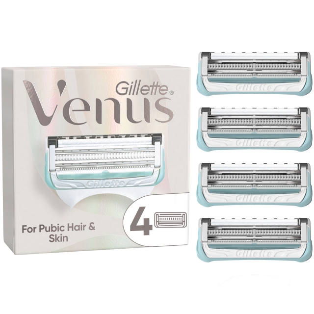 Gillette Venus barberblad for kjønnshår og hud 4 stk