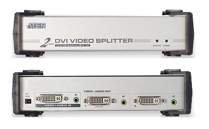 ATEN VS-162 DVI splitter/splitter, 1 > 2, DVI-I Single Link + lyd
