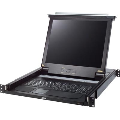 ATEN 19" KVM-konsoll og 17" LCD-skjerm, 1U