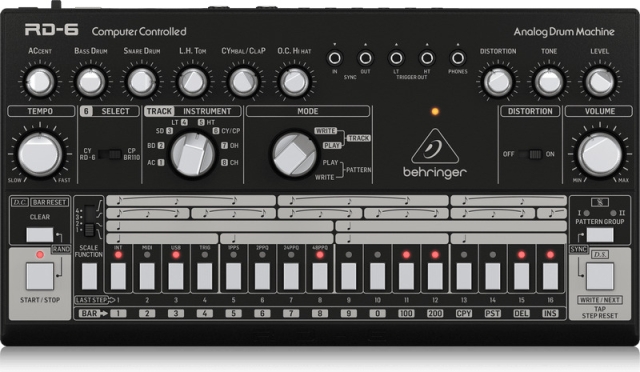 BEHRINGER RD-6 analog trommemaskin, svart
