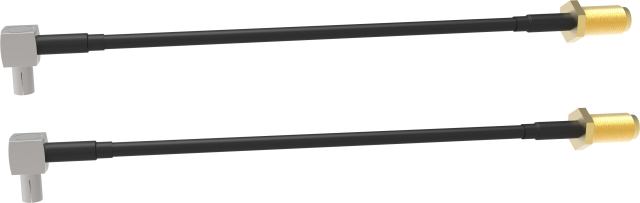 Bluecloud SMA hunn - TS9 adapterkabel, 2-pakning