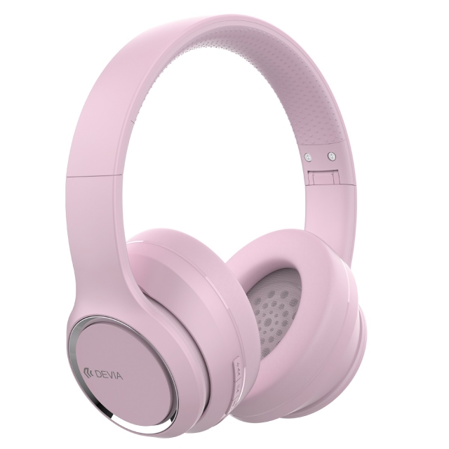 Devia Bluetooth-hodetelefoner Kintone rosa