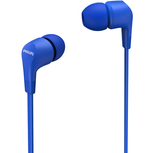 Philips TAE1105BL Kablede in-ear-hodetelefoner med innebygd fjernkontroll. Blå i fargen