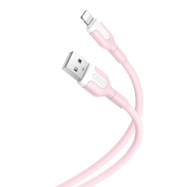 Xo kabel NB212 USB - Lightning 1,0 m 2,1A rosa