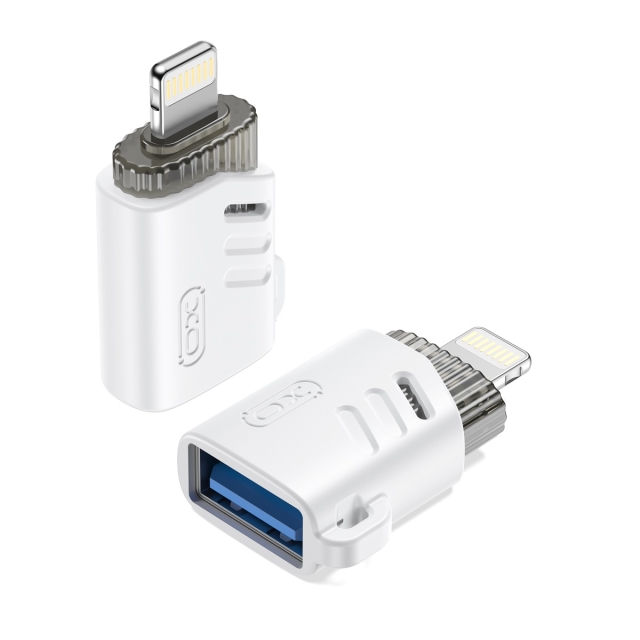 Xo nB256A OTG USB til Lightning-adapter hvit