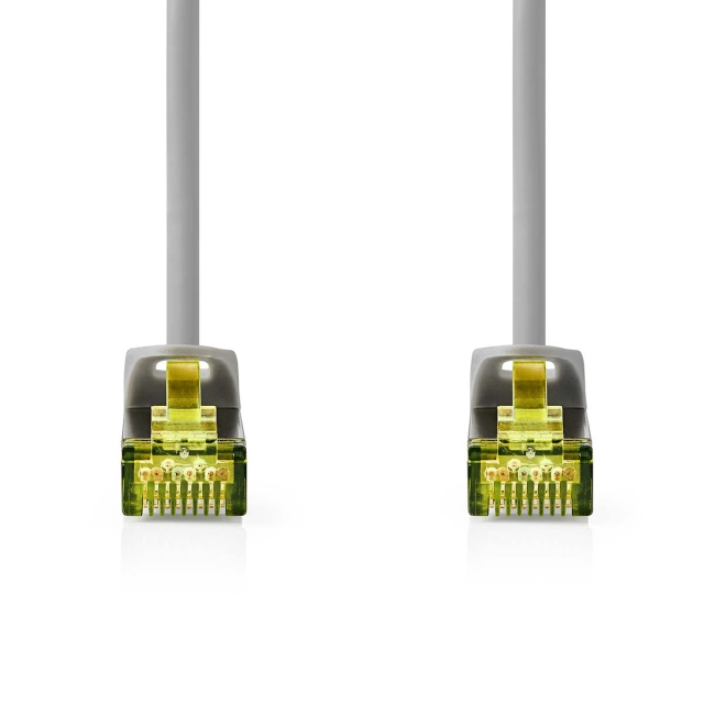 Nedis CAT7 nettverkskabel | S/FTP | RJ45 Han | RJ45 Han | 0.25 m | Snagless | Rund | LSZH | Grå | Label
