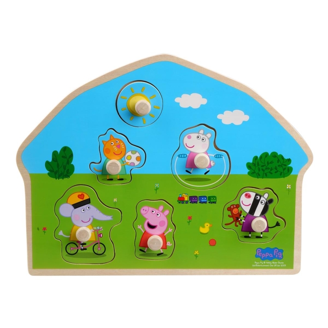Barbo Toys Peppa Pig formet puslespill i tre - Playground