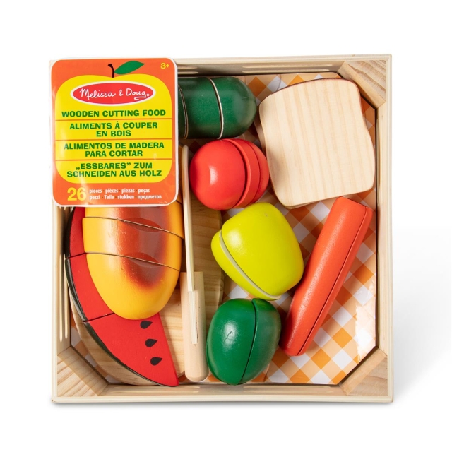 Melissa & Doug Food Play Wooden Cutting Food