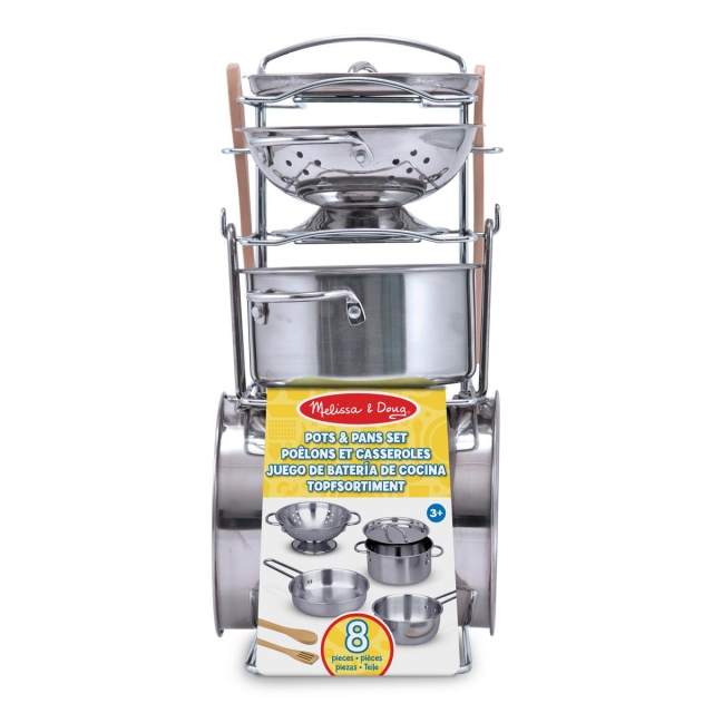 Melissa & Doug Lekesett med gryter og panner til mat