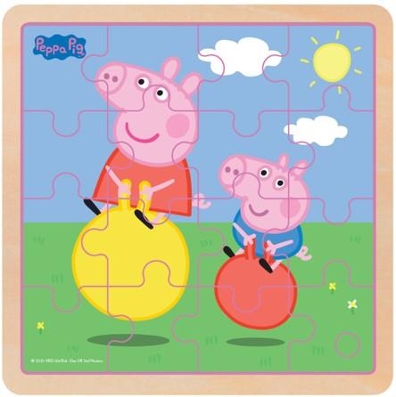 Barbo Toys Peppa Pig Puslespill i tre med hoppeball