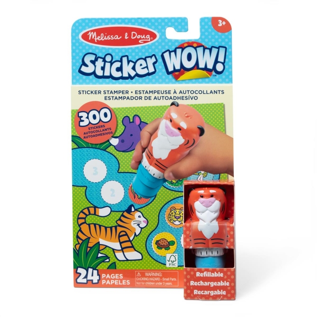 Melissa & Doug Klistremerke WOW! Tiger med bok og klistremerker