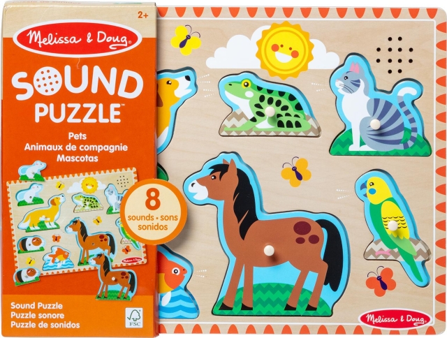 Melissa & Doug Kjæledyr med lydpuslespill
