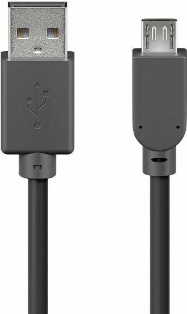 Cablexpert USB-A til Micro-B-kabel, 1,8 m, svart