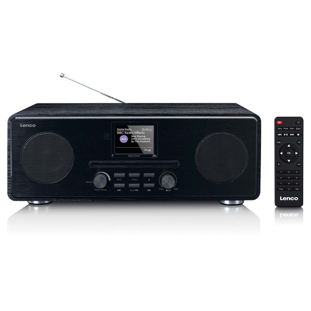 Lenco DAB+ FM-radio med CD MP3-spiller Bluetooth® Svart