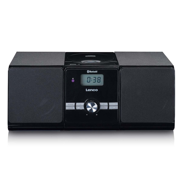 Lenco Micro sett med CD/MP3 Bluetooth® USB-fjernkontroll Svart