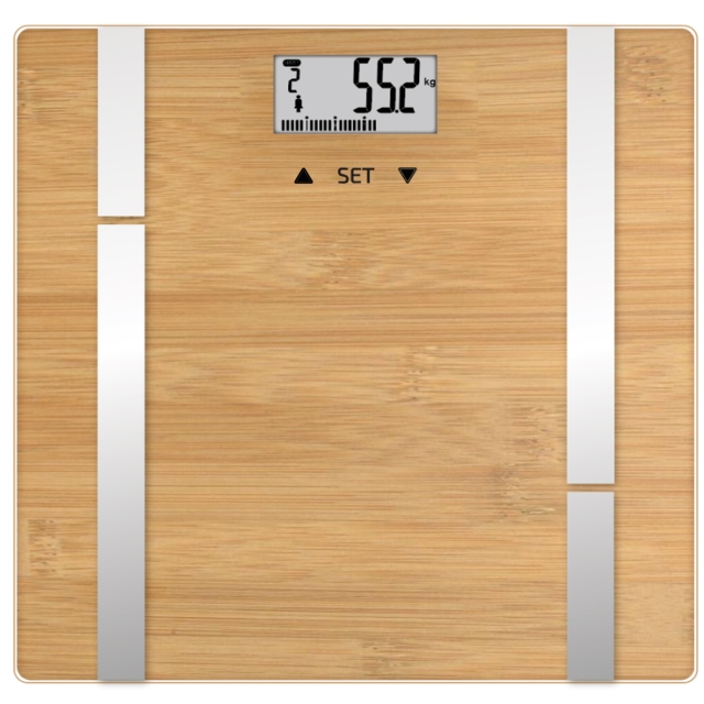Terraillon Personvekt Bamboo Fit BMI 10 brukere, 180 kg