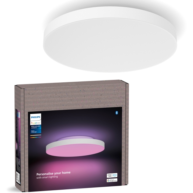 Philips Hue Datura liten taklampe Ø38,4 cm Hvit og fargestemning 3300 lm