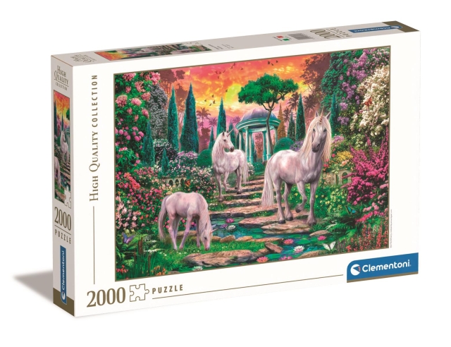Clementoni 2000 stk høykvalitets kolleksjon CLASSICAL GARDEN UNICORNS