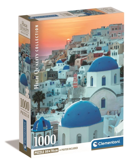 Clementoni 1000 stk CB Collection Santorini av høy kvalitet