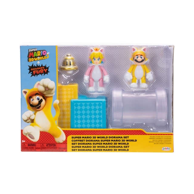 JAKKS Pacific Super Mario 2,5 tommers diorama-sett 3D World