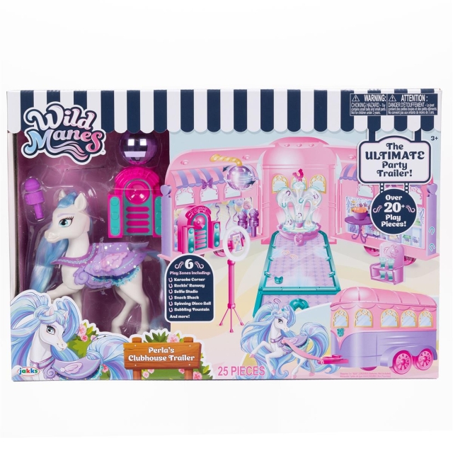 JAKKS Pacific Wild Manes lekesett Clubhouse Trailer