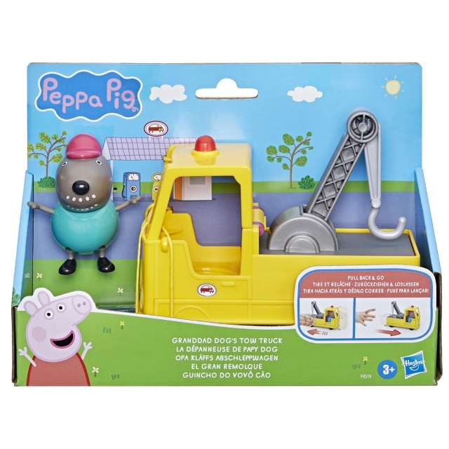 Hasbro Peppa Pigs bestefar hunder tauebil