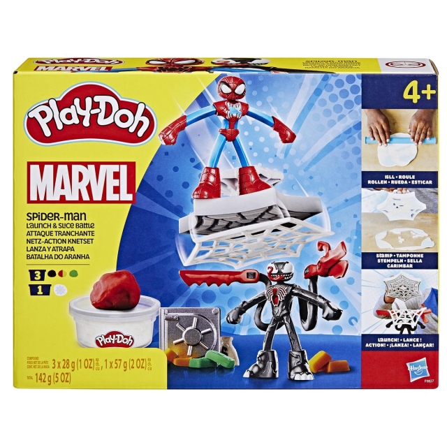 Play-Doh Marvel Spider-Man Launch & Slice lekesett